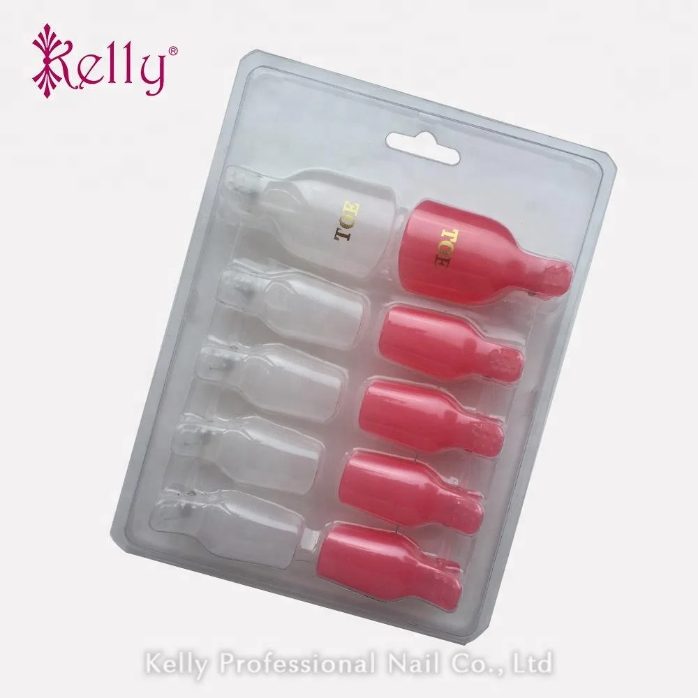 10pcs Plastic Nail Art Toe Soaker Off Clip UV Gel Nail Polish Remover Clips