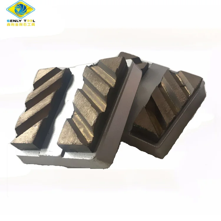 Metal Bond 8 Segments Diamond Grinding Block Frankfurt Abrasive For Marble