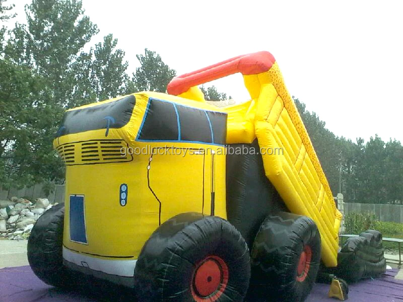 Most popular super funny truck inflatable jumping castle bounce slide for sale