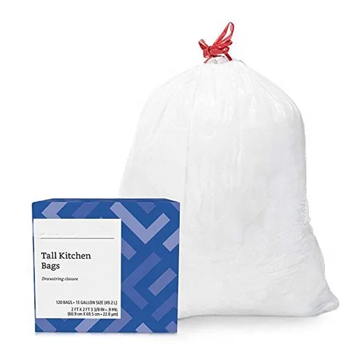 Tang Jin Tall Kitchen Drawstring Trash Bags, 13 Gallon, 120 Count