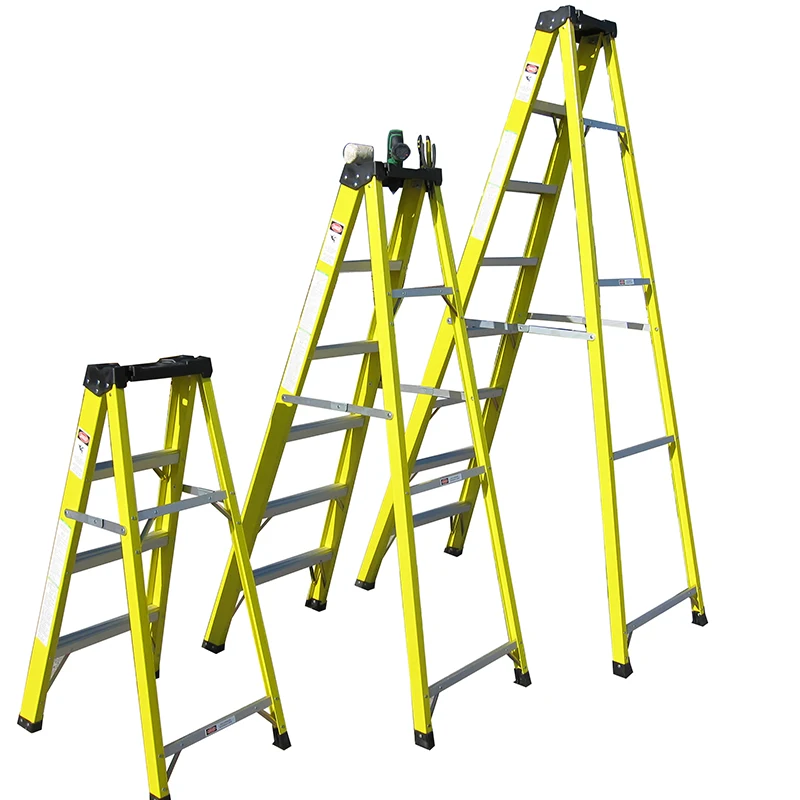 Lowes price easy folding non-slip frp step ladder