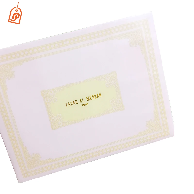 
Custom Gold Foil Logo Paper Envelope 