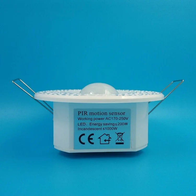 Flushbonding Ceiling PIR Sensor motion Switch adjustable sensitivity delay distance Intelligent timing switch AC220V