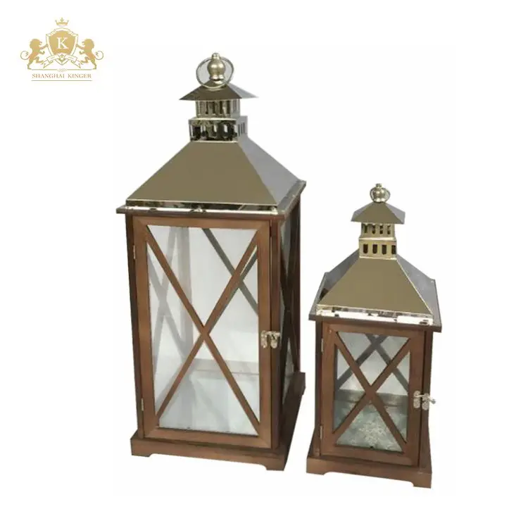 Elegant Wooden Candle Lantern Home Decoration Wood Eco-friendly Original for Wedding Outdoor Decoration & Lighting, Wedding