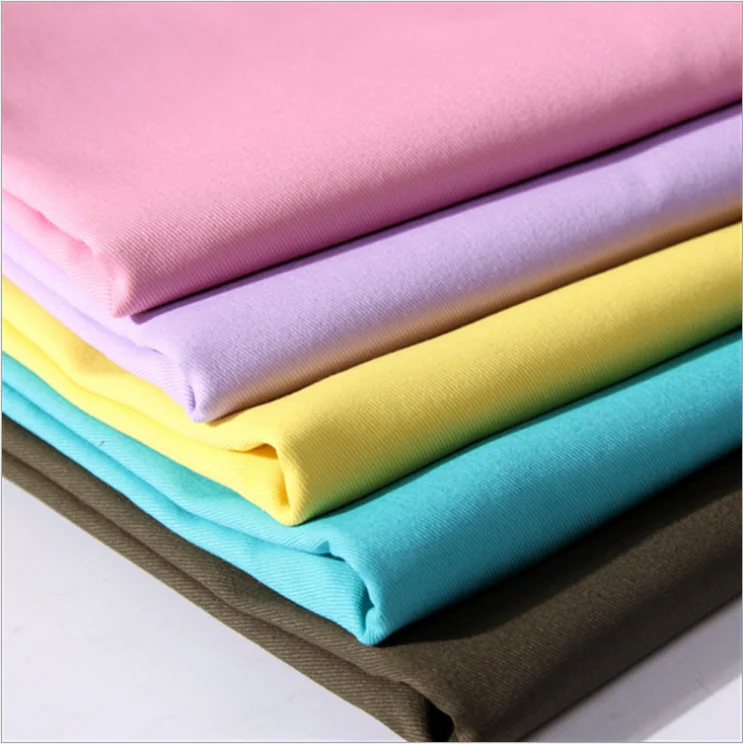 Breathable and Comfortable 100% Cotton Dyed Twill Fabric for garment pant home textiles 21x21 108x58 china factory supplier