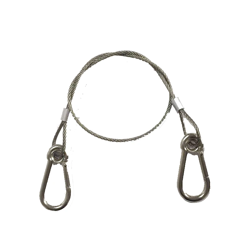 Customer Customized PVC Coated 7x7 Steel Wire Rope Spring Tether Coil Tool Lanyard with High Quality