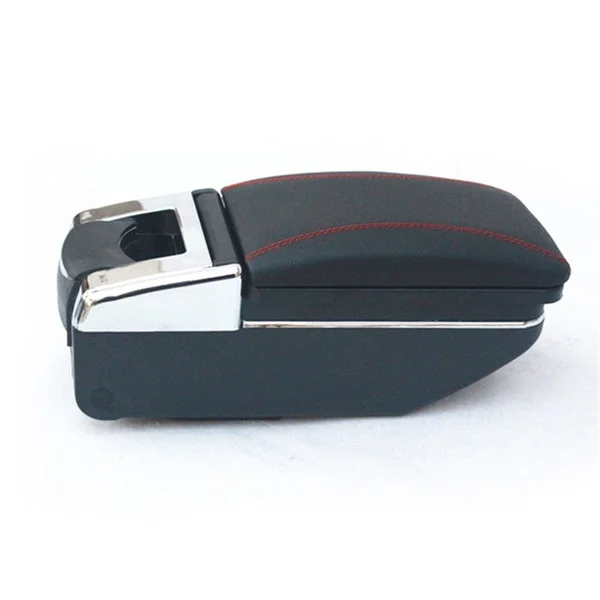 Car Storage Case Black PU Leather Central Container Armrest Box Center Console Organizer