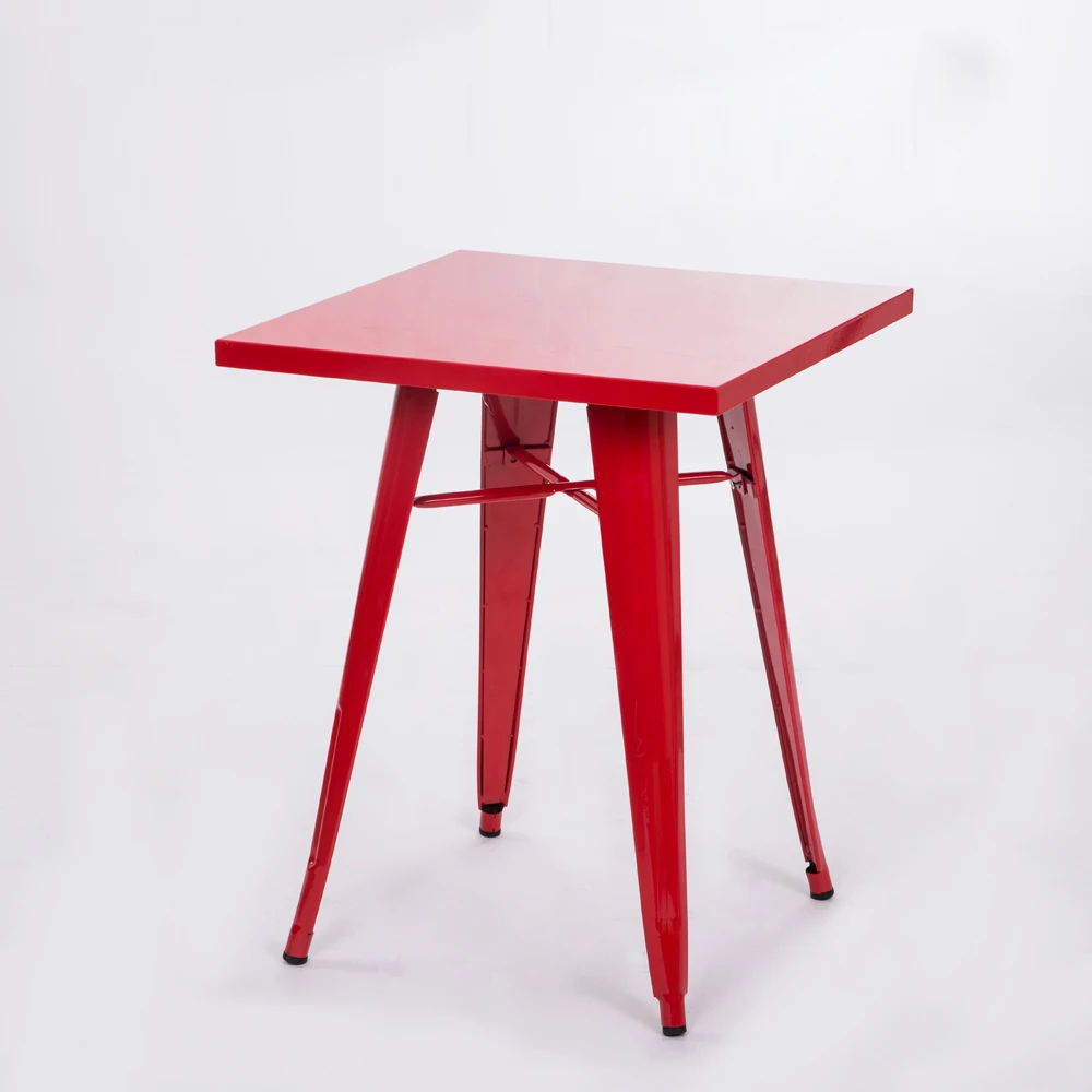
Modern design wholesale industrial style restaurant red metal coffee table 