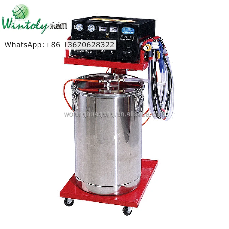 Industrial powder spraying electrostatic powder coating gun for metal spraying