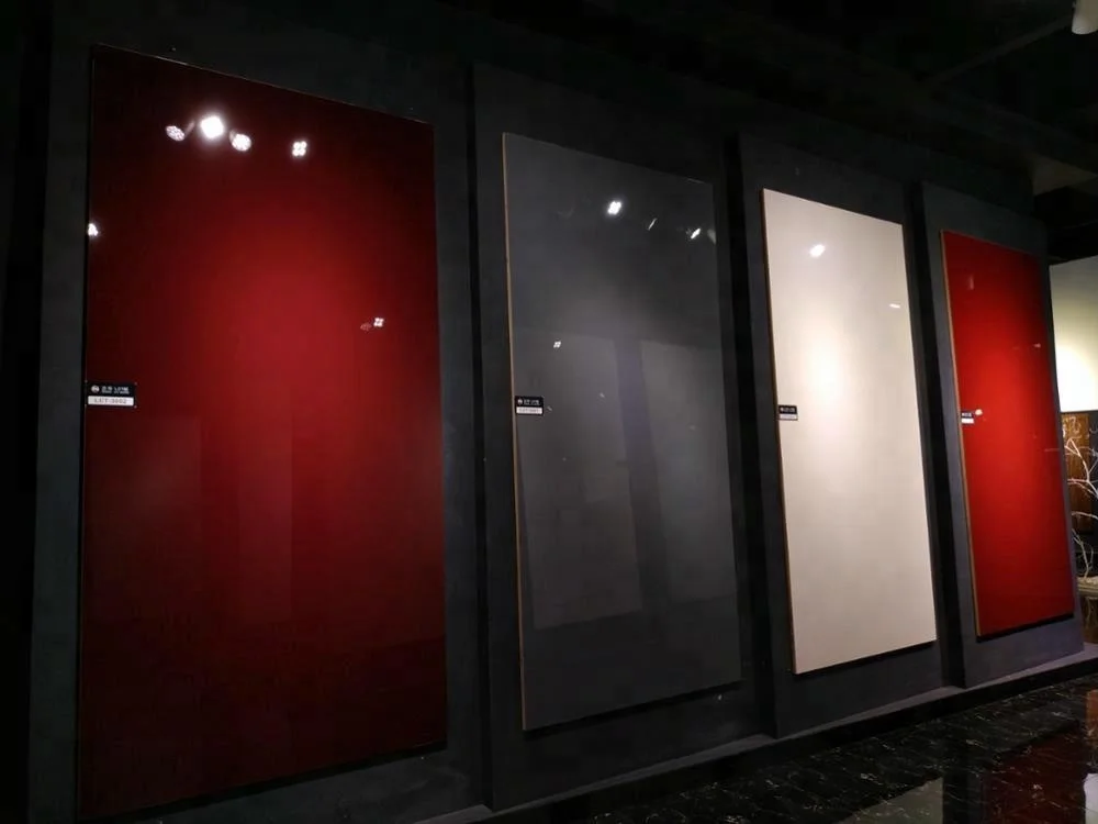 Glossy black PET mdf board for furniture mirror black effect