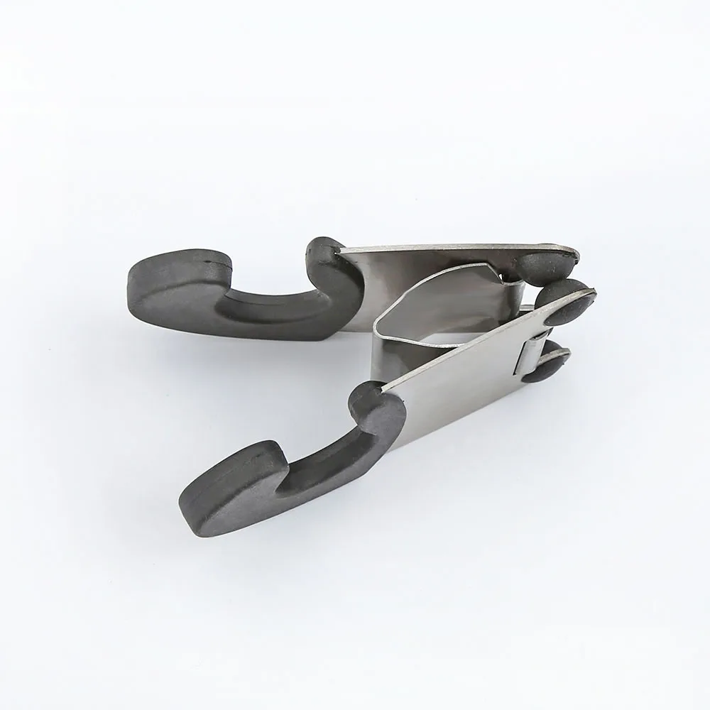 Pot Spoon Holder Flex Pot Clips Spoon Rest TPR and Stainless Steel Anti-Scald Grip