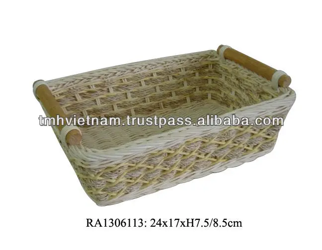 Hand woven rattan bread tray rattan basket wicker basket gift storage basket