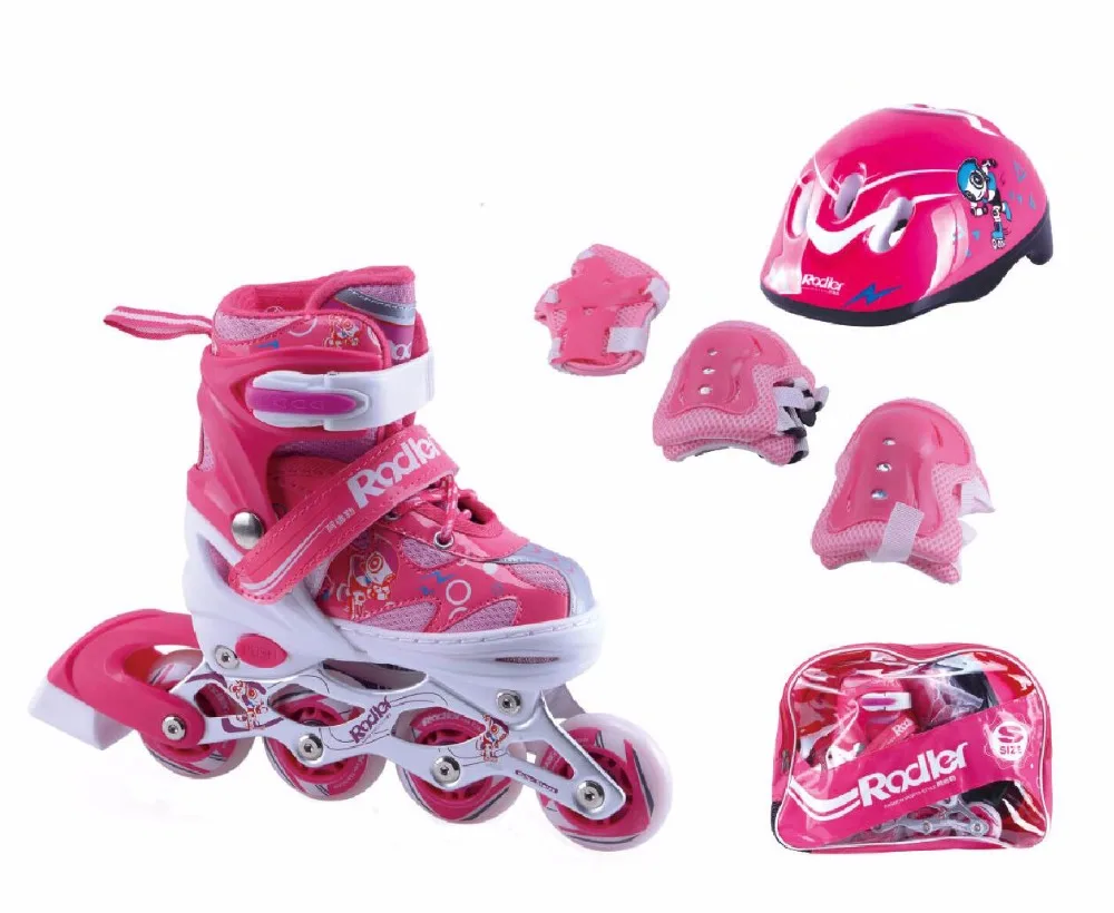 PU material all wheels flash roller skates