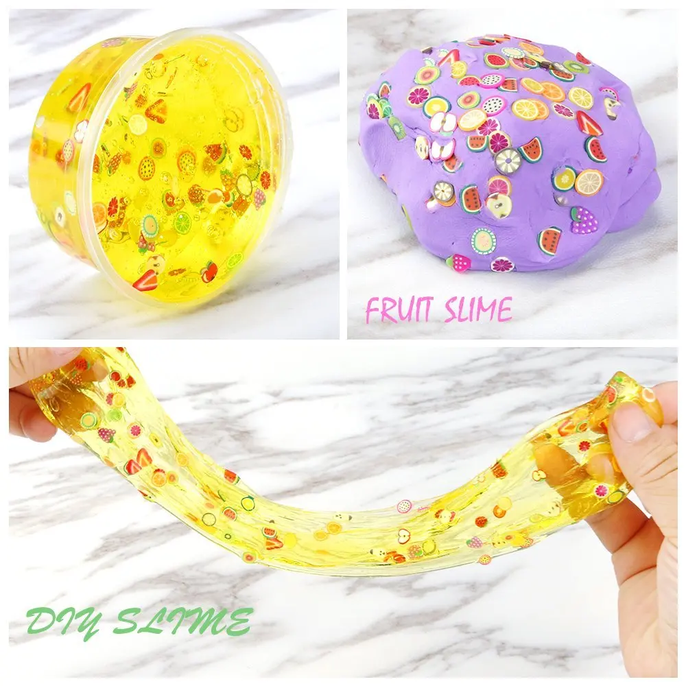 Магия Diy мягкие фрукты прозрачный Лизун комплект для