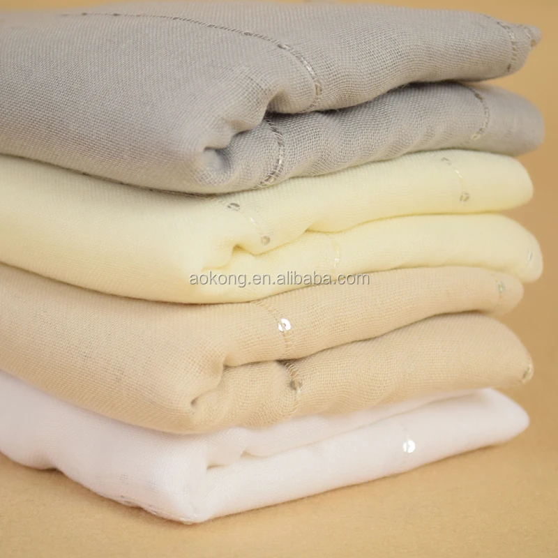 New arrival breathable muslim high quality wraps arab oversize soft plain sequin hijab scarf