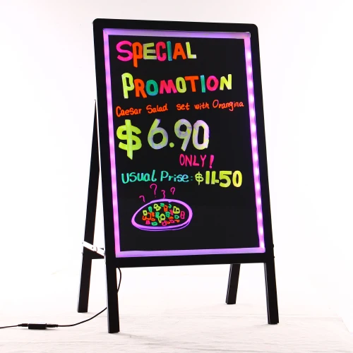 Super slim transparent panel led neon drawing board