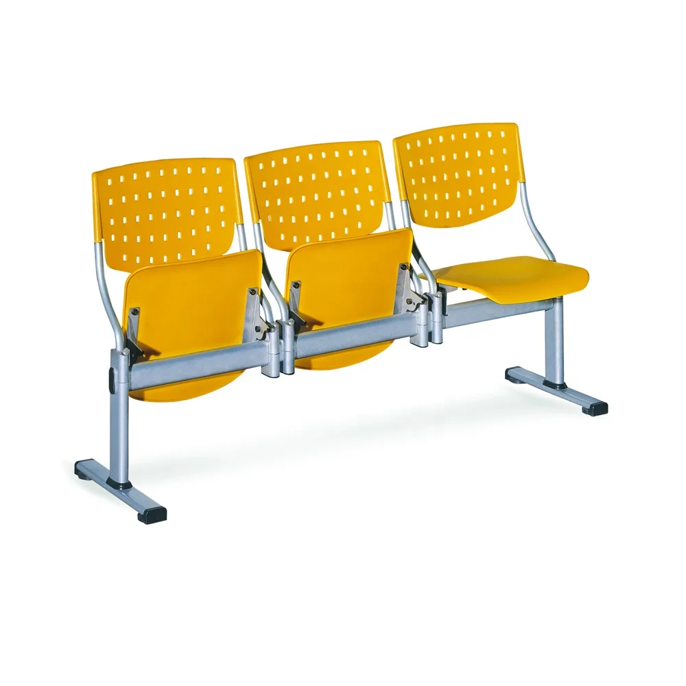 Дешевые стальные пластиковые железнодорожного вокзала 3 seater кресло для приемной