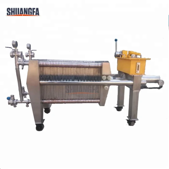Grape Wine Plate Filter For Fine Filtration, Stainless Steel Beer Filter Machine With Filter Cardboard