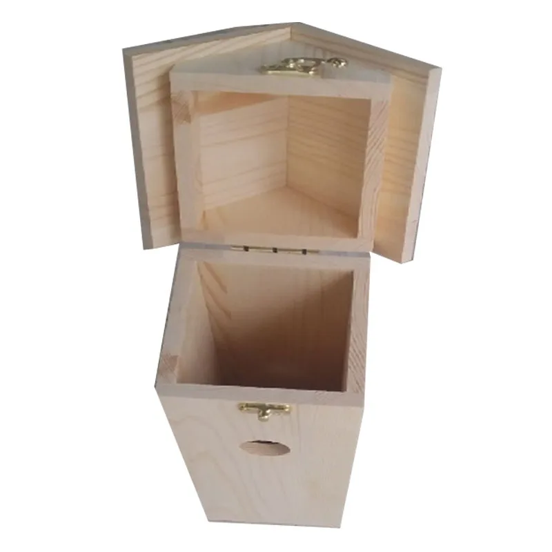 Wooden Craft Decorative Birdhouse with String Bird Houses Wooden House for Bird and wine bottle