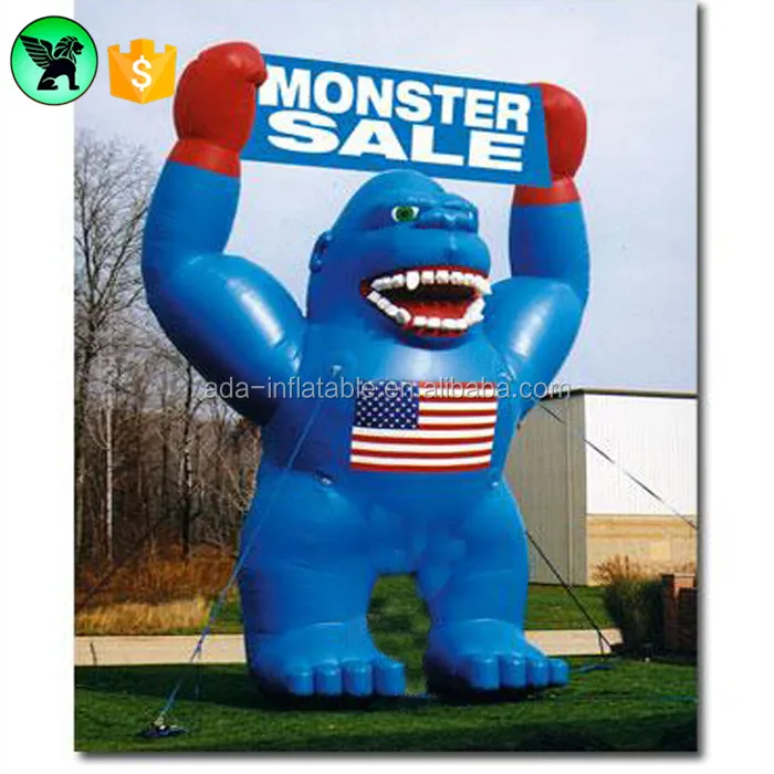 5m Giant Exhibtion/Trading/Promotion Inflatable Cartoon Boxing Inflatable Gorilla For Sale A631