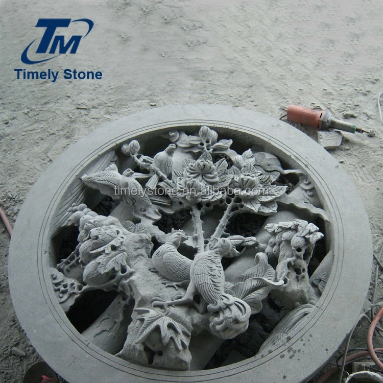 
Bas flower relief sculpture 