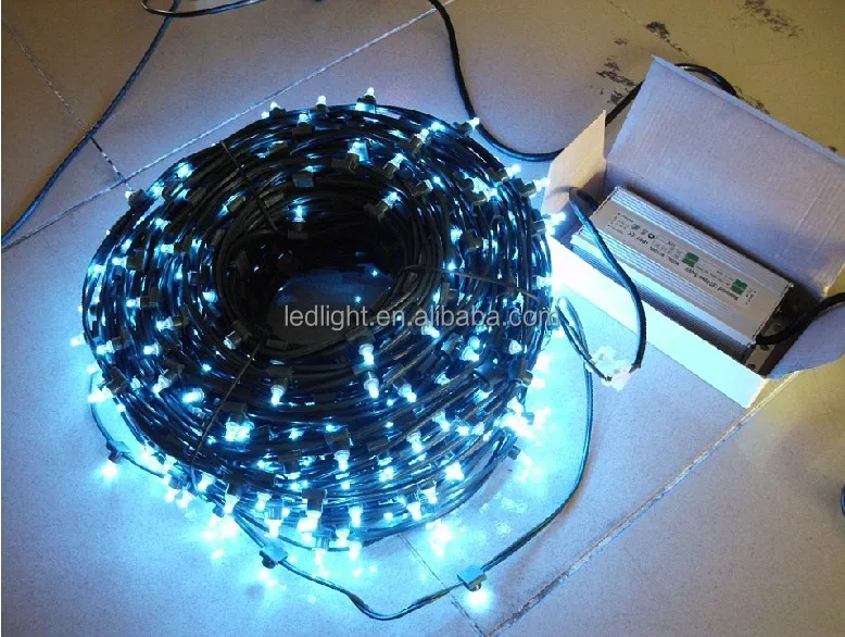 LED Clip Lights White PVC Cable Twinkle Copper Wire Light Led String 666L Colored Box Outdoor 100M Christmas Tree Decoration 10m