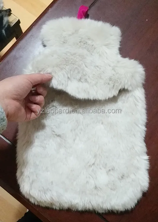 
Ultimate luxury target custom 2000ml rubber hot water bottle pillow with faux fur cover 