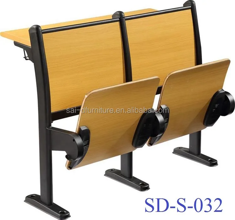 
SD-S-032 Folding Wooden University Chairs With Tablet Bench, University School Chairs And Tables School Chairs And Tables 