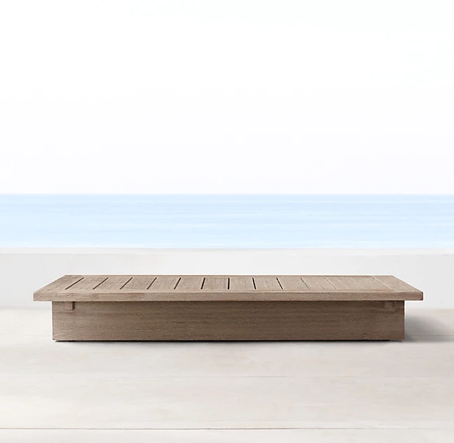 Weathered teak garden outdoor furniture wood side table