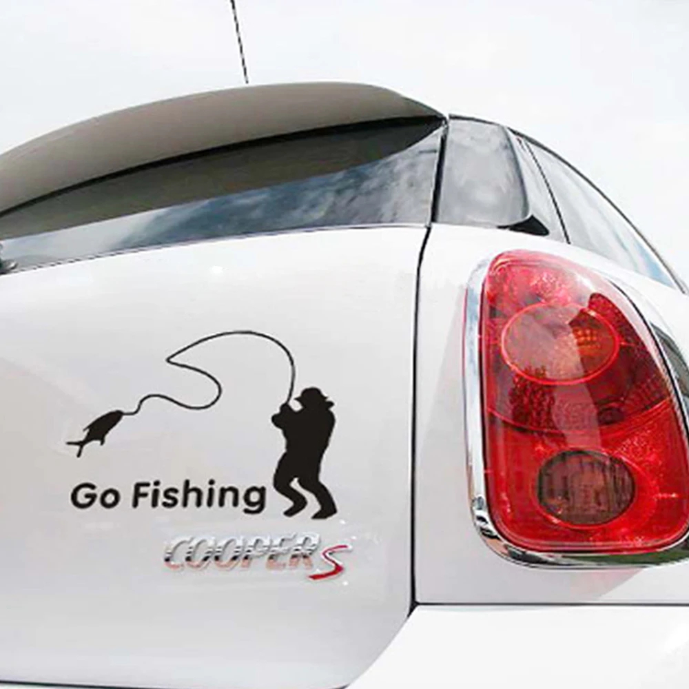Переводные высекальные автомобильные наклейки Go fishing для окон