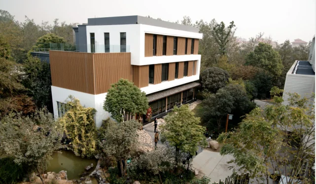 Exterior UV Resistant Solar Shading WPC Facade and Partition Wall Cladding