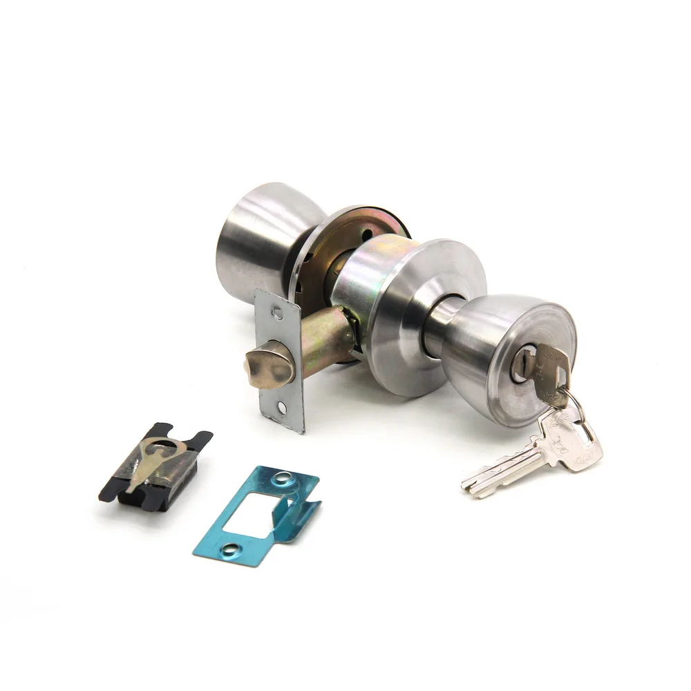 ANSI Grade 3 Tubular standard door steel tulip knob cylinder lock