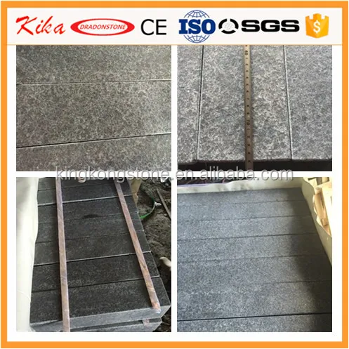 
Factory supply Chinese grey granite G684 flamed kerbstone 