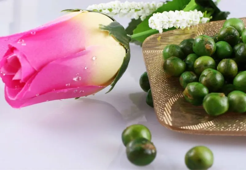 Жареный вкусный аромат, жареный зеленый горох, закуска, продукты, соленая китайская хрустящая закуска