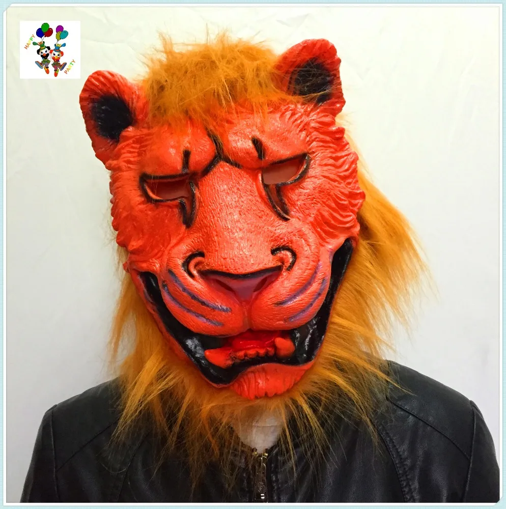 Halloween Party Fancy Dress Latex Lion Head Animal Masks HPC-2700