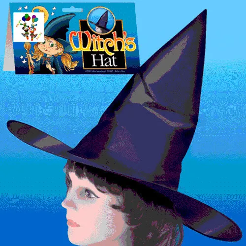 Cheap Unisex Party Fancy Dress Costume Black Color Polyester Halloween Witch Hats HPC-0228