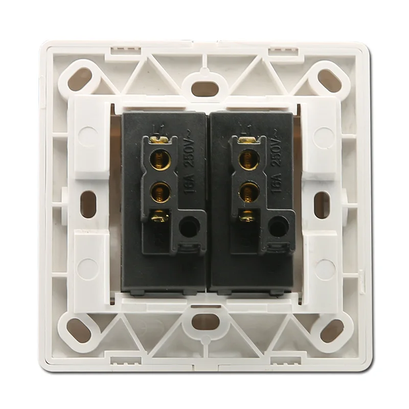 Новые электрические товары материал ПК 10A 220 В 2 банды 1 способ настенный выключатель