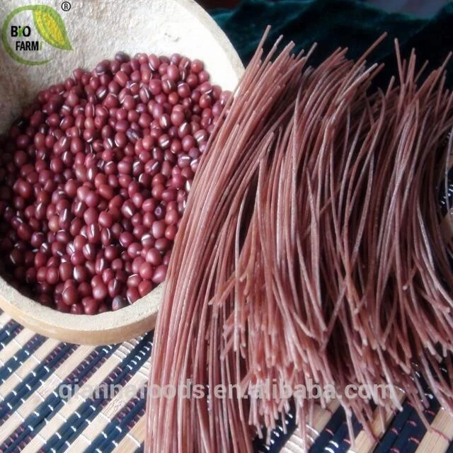 Organic gluten free dried red adzuki bean noodles