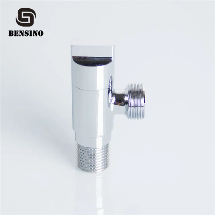 1/2 Inch Bathroom Fitting Single Handle Hot Cold Water Polished Chrome Plated Brass Angle Valve