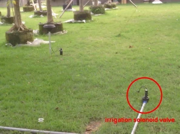 Соленоидный клапан капельного орошения с катушкой для фиксации воды