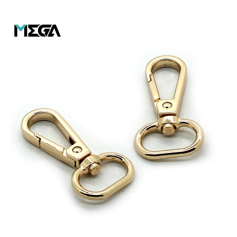 Fashion High Quality Hardware Ornaments Spring Purse Bag Nickel Handbag Metal Snap Hook Swivel Snap Hook Handbag Hook