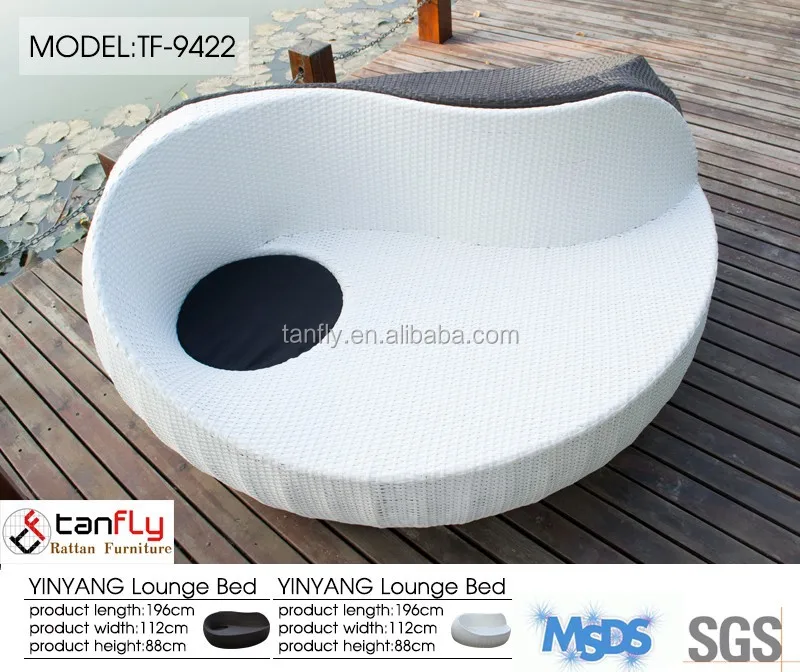 Outdoor furniture and swimming pool sunbed sun loungers Yin Yang