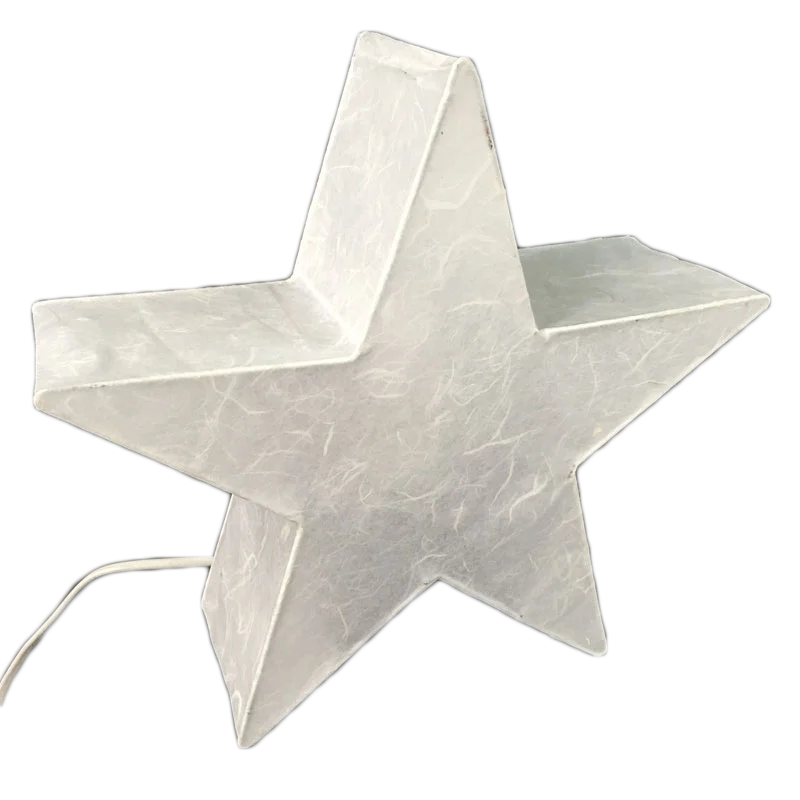 Hotel decorative fashion star shaped white paper table lamp