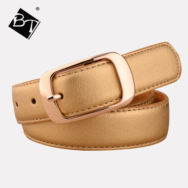 2017 yellow color women PU embroidery belts