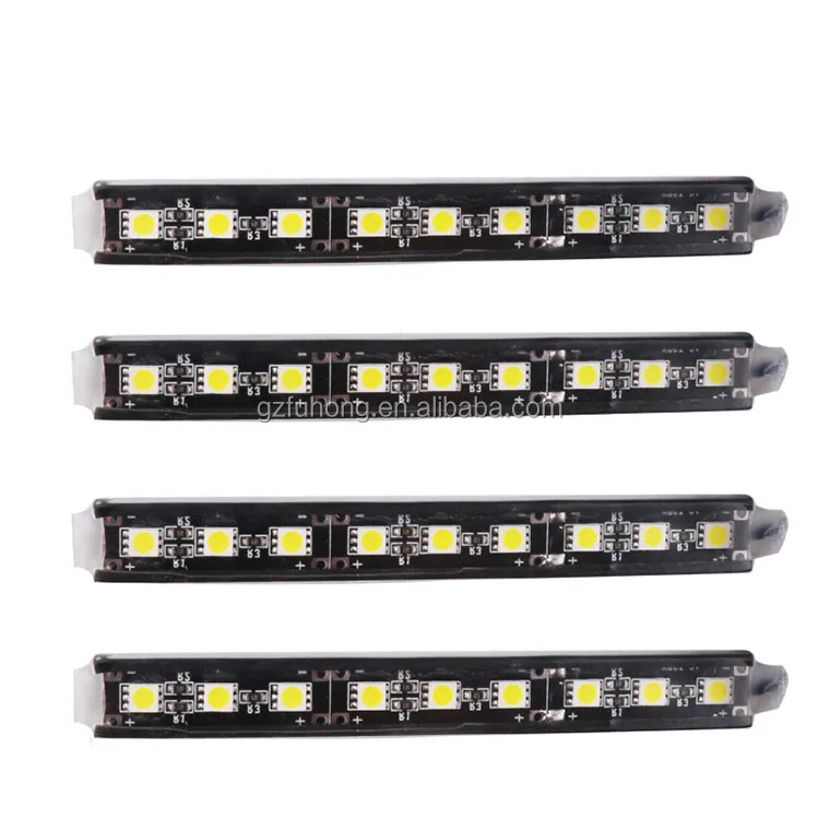 
single color 5050 9 leds 4 pcs led atmosphere lights interior decorating strip for car 
