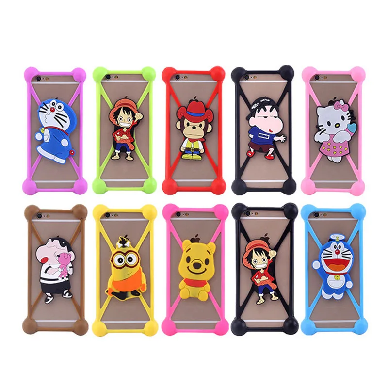 Custom 3D Cartoon Soft Universal Silicone Cell Phone Case Protective Cover
