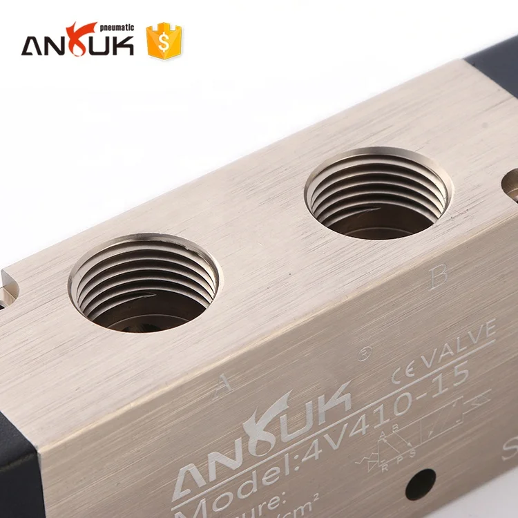  Пневматический электромагнитный клапан 4V410-15 из алюминиевого