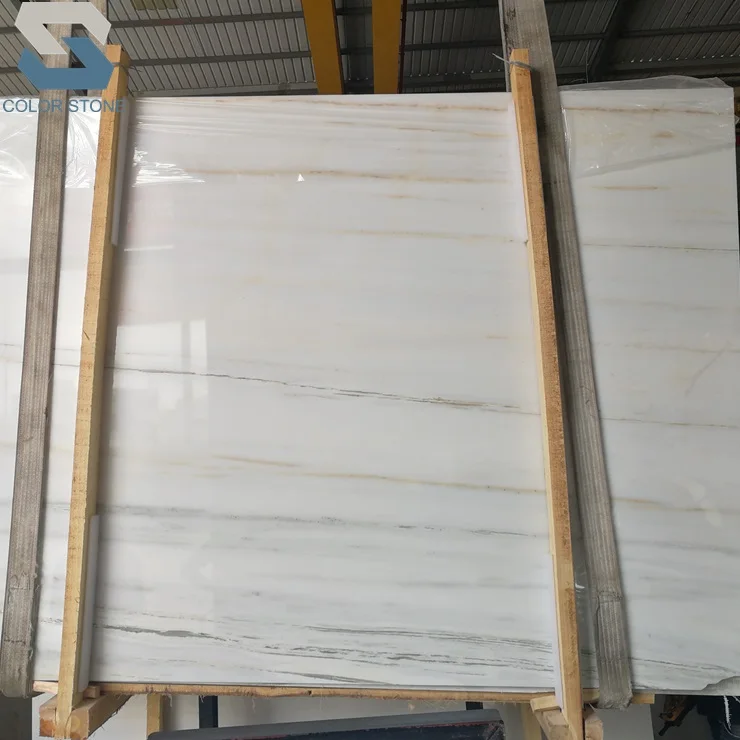 Chinese Royal white marble with gold vein slabs