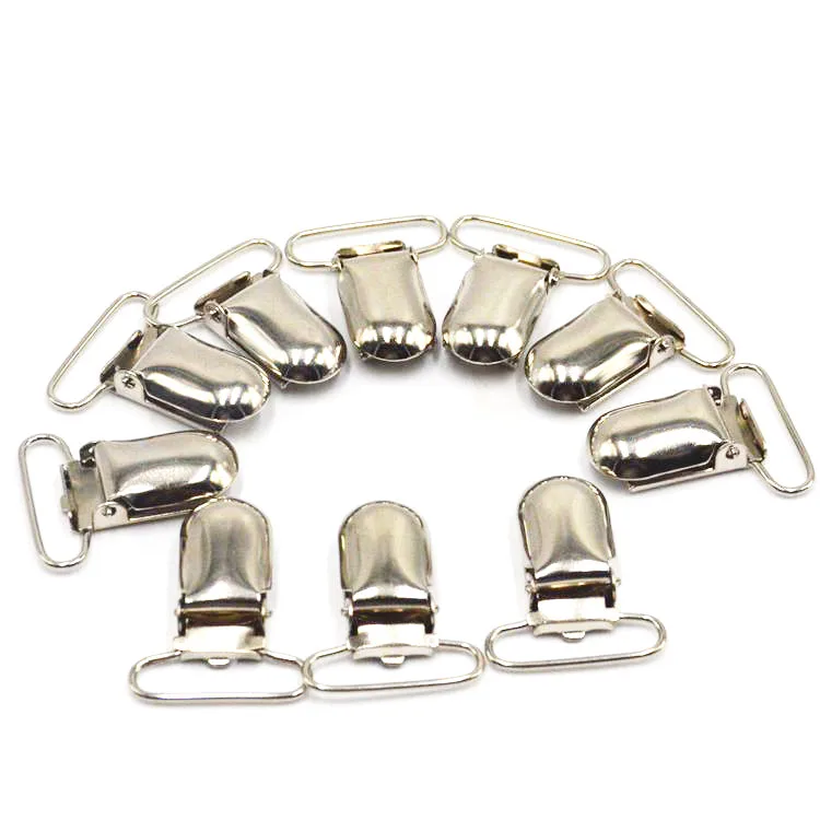 35mm Suspender Clip Baby Metal Pacifier Clip For Baby Pacifier Holder Clip Chain