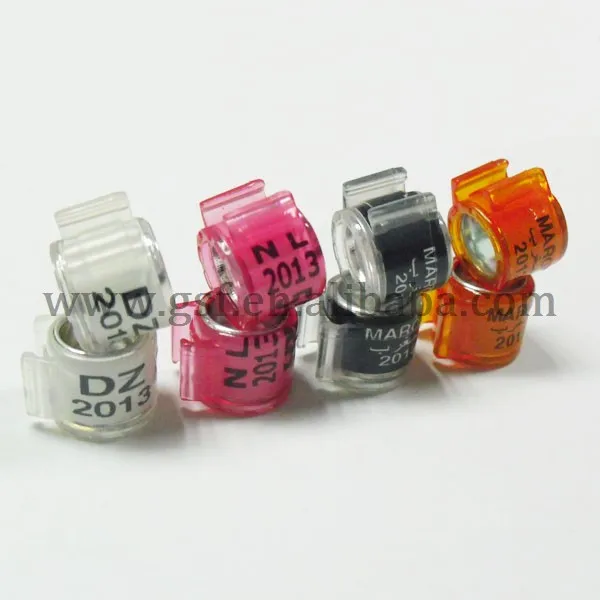Racing Pigeon Ring Bnd Belgium Plastic Aluminium Racing Pigeon Chip Rings Band, Custom Pigeon Rings for Sale without RFID